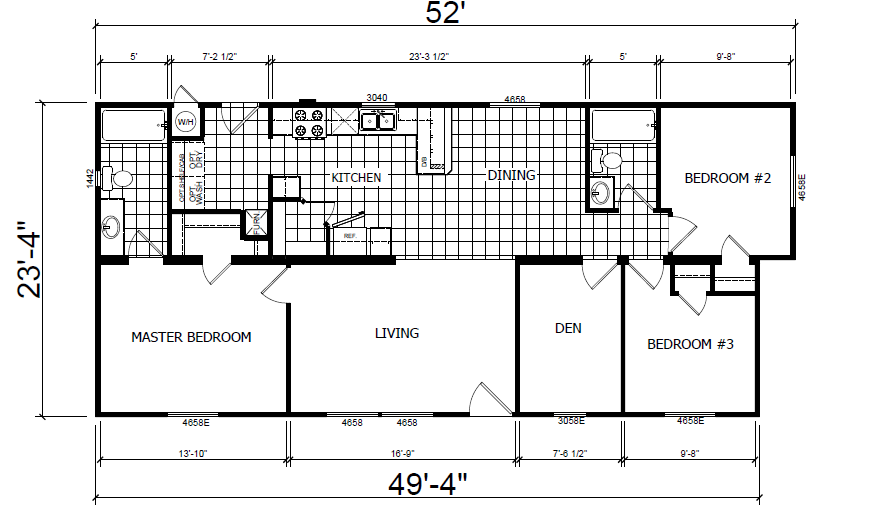 1198 sq ft floor plan of my home
